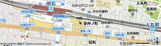 兵庫県明石市東仲ノ町周辺の地図