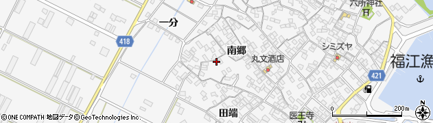 愛知県田原市小中山町南郷141周辺の地図