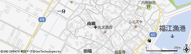 愛知県田原市小中山町南郷105周辺の地図