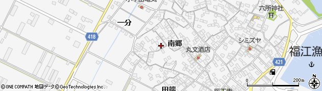 愛知県田原市小中山町南郷177周辺の地図