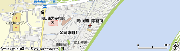 国土交通省中国地方整備局岡山河川事務所　西大寺出張所周辺の地図