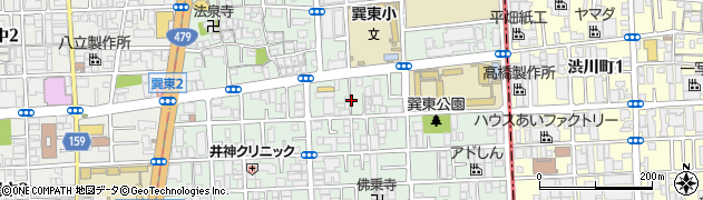 大阪府大阪市生野区巽東周辺の地図