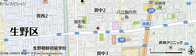 株式会社オンセンド　生野巽店周辺の地図