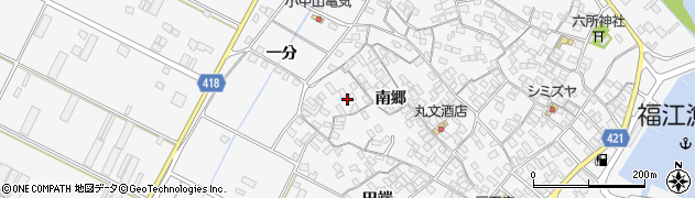 愛知県田原市小中山町南郷188周辺の地図