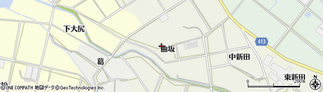 愛知県田原市東神戸町曲坂周辺の地図