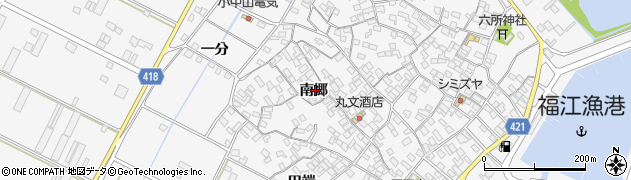 愛知県田原市小中山町南郷147周辺の地図