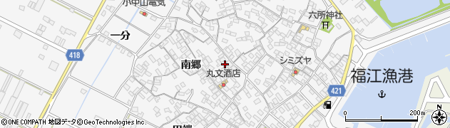 愛知県田原市小中山町南郷10周辺の地図