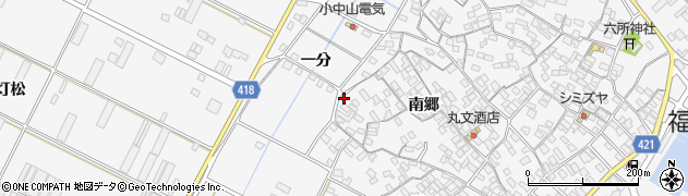 愛知県田原市小中山町南郷195周辺の地図