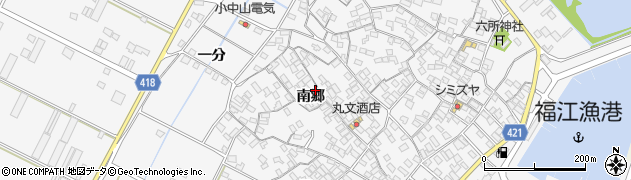 愛知県田原市小中山町南郷148周辺の地図