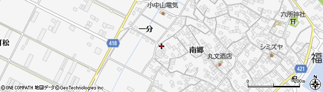 愛知県田原市小中山町南郷194周辺の地図