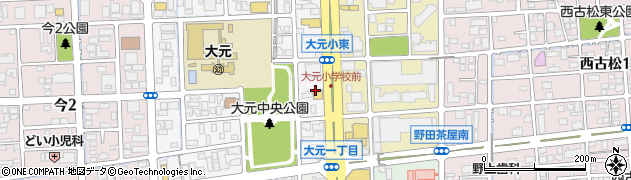 岡山県岡山市北区大元上町2周辺の地図
