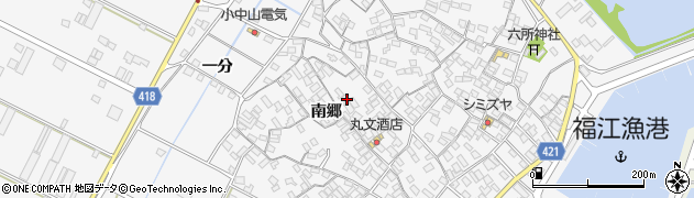 愛知県田原市小中山町南郷108周辺の地図