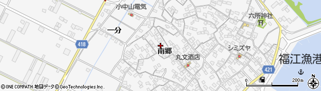 愛知県田原市小中山町南郷158周辺の地図