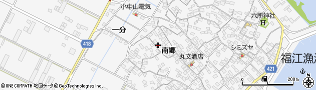 愛知県田原市小中山町南郷174周辺の地図