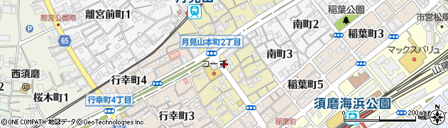 兵庫県神戸市須磨区月見山本町周辺の地図