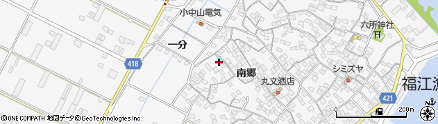愛知県田原市小中山町南郷184周辺の地図