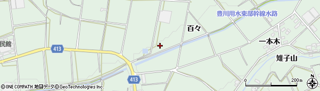 愛知県田原市六連町百々周辺の地図