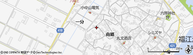 愛知県田原市小中山町南郷185周辺の地図