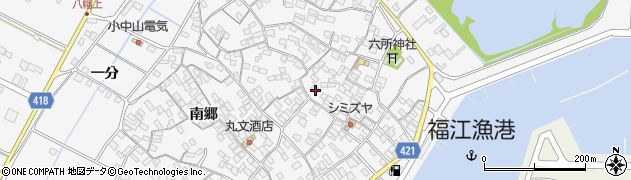 愛知県田原市小中山町（北郷）周辺の地図