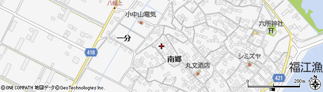 愛知県田原市小中山町南郷173周辺の地図