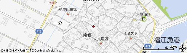 愛知県田原市小中山町南郷4周辺の地図
