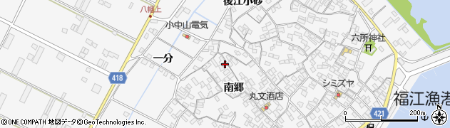 愛知県田原市小中山町南郷163周辺の地図