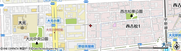 株式会社トヨタレンタリース新岡山　レンタ西古松店周辺の地図