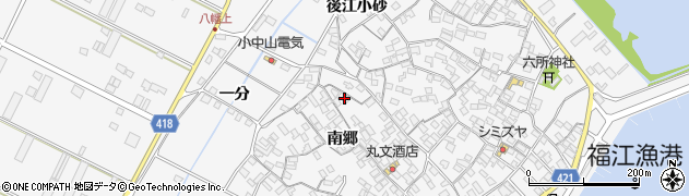 愛知県田原市小中山町南郷165周辺の地図