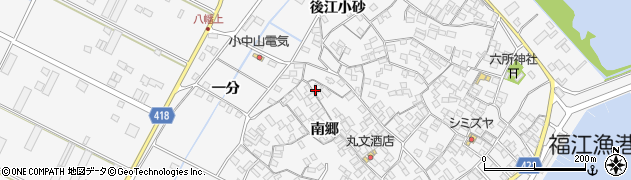 愛知県田原市小中山町南郷167周辺の地図