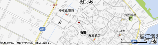 愛知県田原市小中山町南郷168周辺の地図