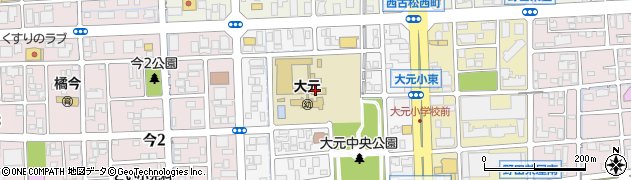 岡山県岡山市北区大元上町9周辺の地図