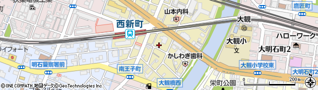 岡かしわ店周辺の地図