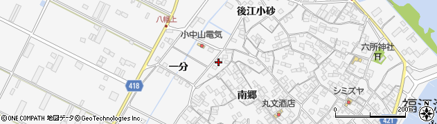 愛知県田原市小中山町南郷2周辺の地図