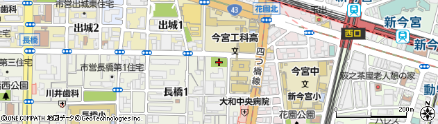 長橋1公園周辺の地図