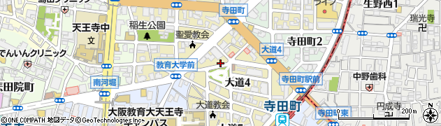 大阪府大阪市天王寺区大道周辺の地図