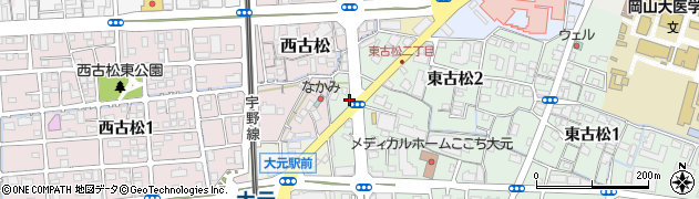 岡山県岡山市北区東古松217周辺の地図