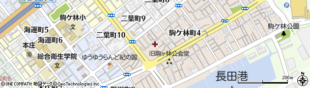兵庫県神戸市長田区駒ケ林町5丁目周辺の地図