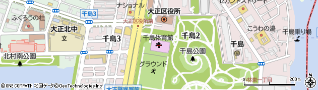 大阪市立　千島体育館周辺の地図