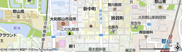 奈良県大和郡山市綿町周辺の地図