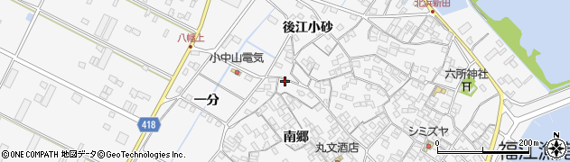 愛知県田原市小中山町南郷1周辺の地図
