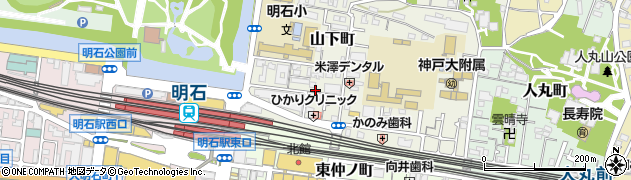 兵庫県明石市山下町周辺の地図