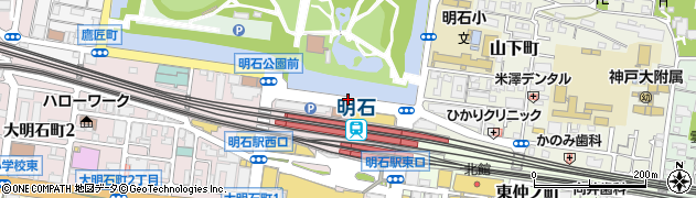 明石駅周辺の地図