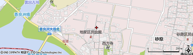 三重県津市香良洲町地家周辺の地図