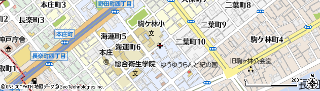 兵庫県神戸市長田区野田町周辺の地図