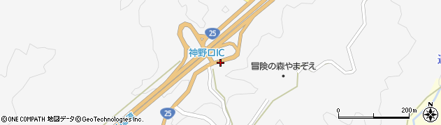 神野口ＩＣ（大阪方面）周辺の地図