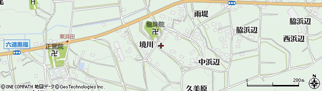 愛知県田原市六連町境川周辺の地図