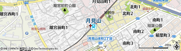 月見山駅周辺の地図