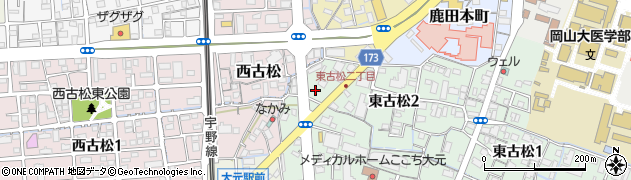 岡山県岡山市北区東古松周辺の地図