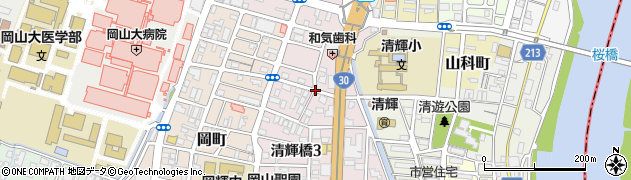 岡山県岡山市北区清輝橋周辺の地図