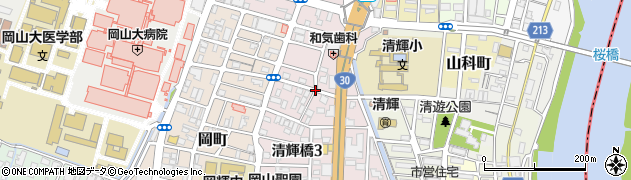 岡山県岡山市北区清輝橋周辺の地図